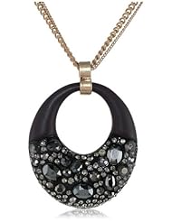 Kenneth Cole New York "Pave Splash" Pave Oval Long Pendant Necklace, 33"