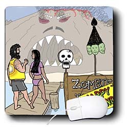 Rich Diesslins Funny General Cartoons - Halloween - Zombie Survivor Game Shows - Mouse Pads