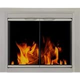 Pleasant Hearth Colby Medium Cabinet-Style Glass Door Fire Screen