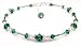 May Emerald Sterling Silver Anklets - Handmade Adjustable Beaded Birthstone Ankle Bracelets