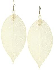 RAIN Large Leaf Earrings in Gold