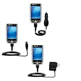 Deluxe Kit for the Dell Axim x51 includes a USB cable with Car and Wall Charger - Gomadic Brand w/ TipExchange Technology