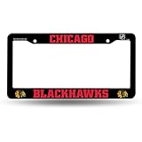 Chicago Blackhawks Official NHL 12 inch x 6 inch Plastic License Plate Frame by Rico Industries