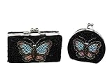 beaded handmade coin change purse bag with design