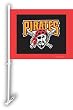 Pittsburgh Pirates Car Flag W/Wall Brackett Set Of 2 - Car Flag Pirates