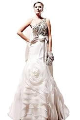 Chiffon/Taffeta/Tulle Lace Crystal Applique Mesh Crystals Beaded Bandage Dress 