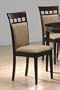 Set of 2 Contemporary Style Cappuccino Finish Dining Chairs