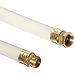 Goodyear EP SaniWash White EPDM Washdown Hose Assembly, Brass GHT Male x Brass Female Couplings, 300 PSI Max Pressure