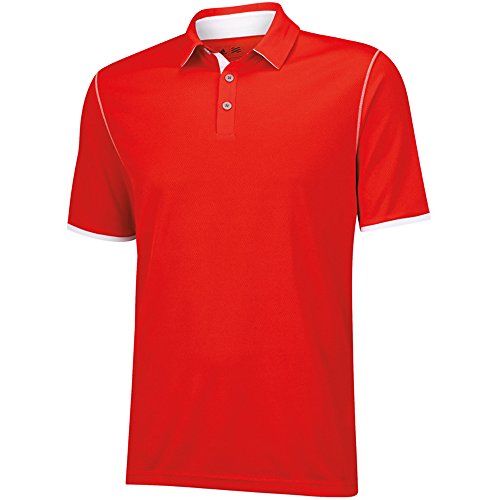 adidas Golf Men's Climacool Color Pop Polo Shirt, Bold Orange/White, Small