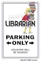 LIBRARIAN ~Novelty Sign~ library books book gift