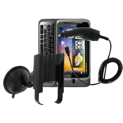 Kit DESZSAT Navi-Pack mit Multi oberfl&auml;chen Saughalter und Kfz-Ladeger&auml;t f&uuml;r HTC Desire Z schwarz