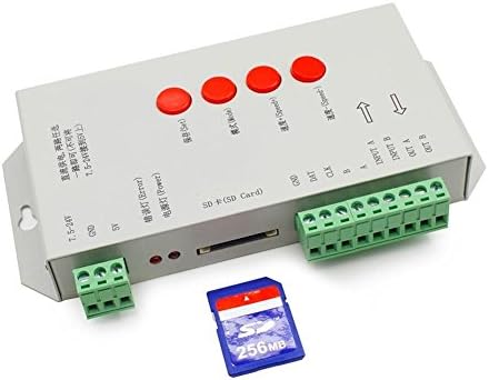 isharestrip High Quality T-1000S 256M SD Card LED Pixel Controller Full Color Controller for IC LPD6803/WS2801/WS2811/WS2812B
