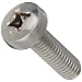 316 Stainless Steel Machine Screw, Plain Finish, Pan Head, Phillips Drive, Meets DIN 7985, 5mm Length, Fully Threaded, M3-0.5 Metric Coarse Threads (Pack of 100)