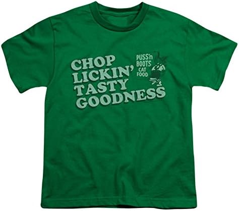 PUSS N BOOTS/CHOP LICKIN TASTY GOODNESS - S/S Youth 18/1 - KELLY GREEN - MD