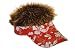 Flair Hair Schirmmützen - Rotes Blumenmuster mit Braun Haar
