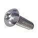 Fastenere Button Head Socket Cap Screws - M8-1.25 x 25MM (25-Pack) Stainless Steel 18-8, Full Thread, Plain Finish, Flat Point, ISO 7380 Metric Screw Set, Easy to Install w/Allen Hex Socket Drive