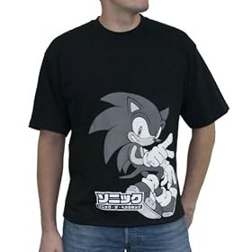ABYstyle SONIC - Tshirt homme noir Sonic Japan Style Taille S