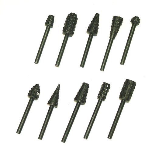 10 pc Wood Rasp Burs Rotary Tool