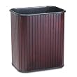 Advantus 09853 Rectangular hardwood wastebasket, 17-quart, mahogany finish
