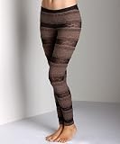 Free People Black and Tea Ruffle Leggings