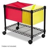 Safco 5201BL Mobile File Cart 300 lb Capacity - 4 x - 2 Caster - Steel14 x 24 x 20.50 - Black
