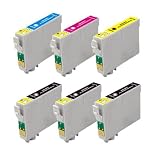 Epson Compatible Cartridge Ink # 69 T069 6 Pack Combo 3 Black, 1 Cyan, 1 Magenata, 1 Yellow