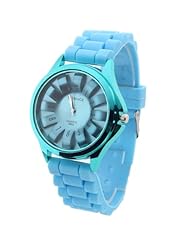 Women Wristwatch Wrist Watch Quartz Sky Blue Silicone Strap Arabic Numerals