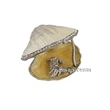 Purple Sea Shell Trinket Box Bejeweled Collectible Clamshell Jewelry Keepsake