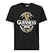 Guinness T-Shirt with Brewed in Dublin Bottle Label, Black Colour