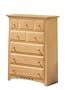Five Drawer Chest In Natural Finish