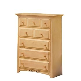 Five Drawer Chest In Natural Finish