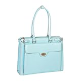 McKleinUSA Winnetka 94838 W Series Italian Leather Ladies Briefcase (Aqua Blue)