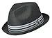 Peter Grimm Depp Fedora Hat w/ Striped Brim