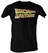 Back To Future Classic 80's Science Fiction Adventure Film Movie BTF LOGO Adult Black Tee T-Shirt