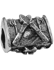 Zable Skiing School Sports Sterling Silver Charm