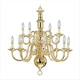 Beacon Hill Twelve Light Chandelier in Polished Brass