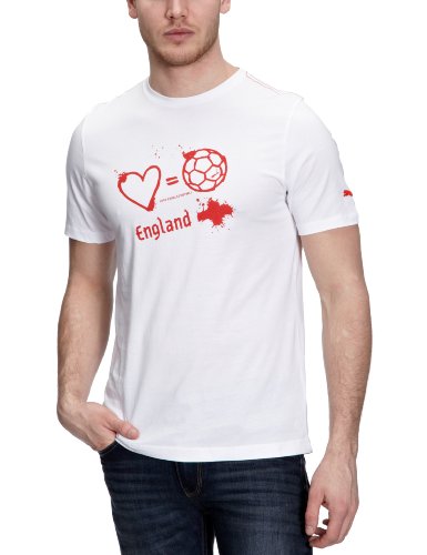 PUMA Herren T-Shirt Love=Football Country, white-england, S, 653140 02 Preisvergleich