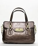 Coach Kristin Metallic Leather Flap Satchel Convertible Bag 18818 Bronze