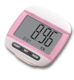 Multi-function LCD Display Pedometer Jogging Step Pedometer Walking Calorie Distance Counter (Pink)