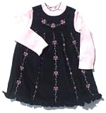 Good Lad Toddler Girl Navy Floral Corduroy Jumper