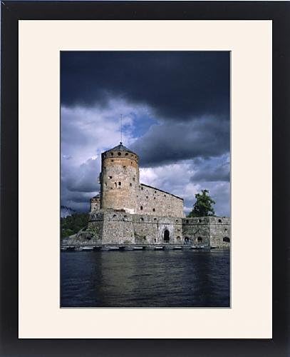 Framed Artwork of Olavinlinna Castle dating from 1475, Savonlinna, Finland, Scandinavia, Europe