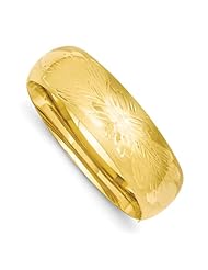 14k 13/16 Florentine Engraved Hinged Bangle Bracelet, Best Quality Free Gift Box Satisfaction Guaranteed