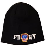 EMBROIDERED FDNY KNIT SKULL CAP (NAVY BLUE)