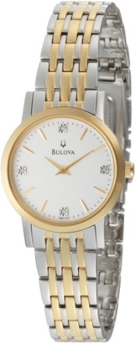 Bulova Women's 98P115 Diamond Silver White Dial Bracelet Watch