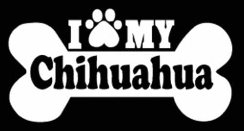 I Love my Chihauhua die cut vinyl decal/sticker--dogs,pets