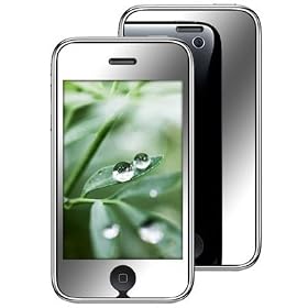 3-Pack Premium Reusable LCD Mirror Screen Protector with Lint Cleaning Cloth for Apple iPhone 3G 8GB 16GB