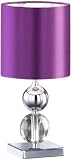 Honsel Leuchten 91391 Tischleuchte chrom/Glas klar/chrom Schirm purple