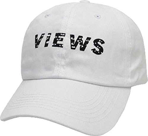 HANNH Mens VIEWS Unstructed Strapback Dad Hat Adjustable Baseball Cap Low Profile (22"-23", white)