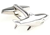 Silver Shark Cufflinks Cuff Links