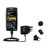 International Wall / AC Charger for the Sony Walkman NWZ-A815 - Gomadic Brand w/ TipExchange Technology